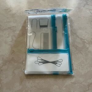 So Mine Clear and Teal Zipper Pouch Set